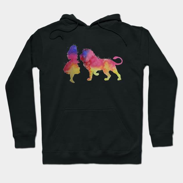 Lion and girl Hoodie by TheJollyMarten